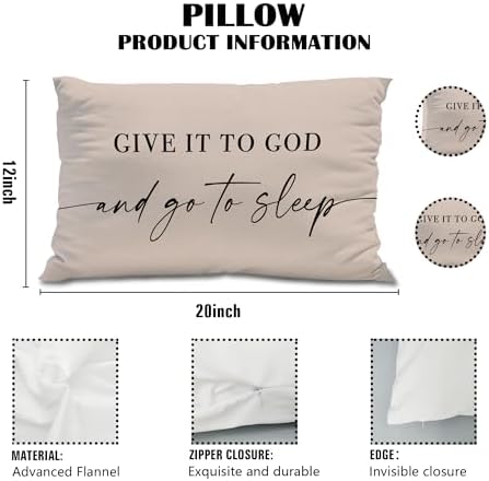 Knibeo Give It to God and Go to Sleep, Decorative Pillows Cover - Image 6