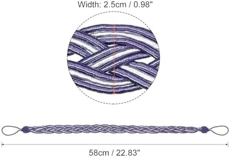 uxcell 4Pcs Curtain Tiebacks, 58cm/23 Braided Drapery Holdback Holder - Image 2
