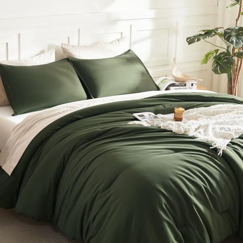 Litanika Oversized Queen Comforter Set, 3 Pieces Solid Bedding - Image 5