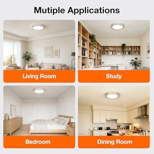 Sylvania 12" LED Flush Mount Ceiling Light Fixture, 5 Color Select, 1600 LMS - Image 5