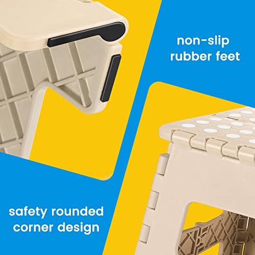 Folding Step Stool 9 Inch, Non-Slip Foldable Stools - Image 3