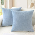 CaliTime Decorative Couch Throw Pillow Covers 24 X 24 Inches Baby Blue by CaliTime