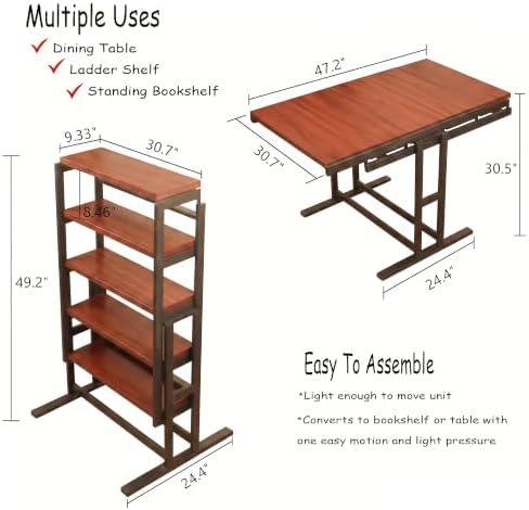 2 in 1 Multifunction Convertible Dining Table - Image 3