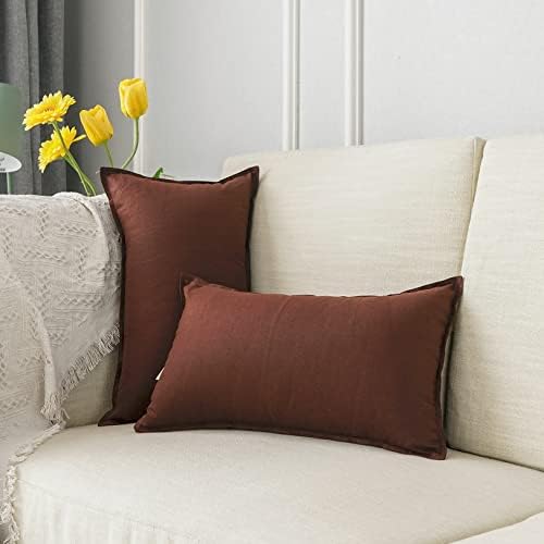 Jeanerlor Cotton Linen Decorative 12"x20" Lumbar Throw Pillow Case Cushion Cover - Image 4