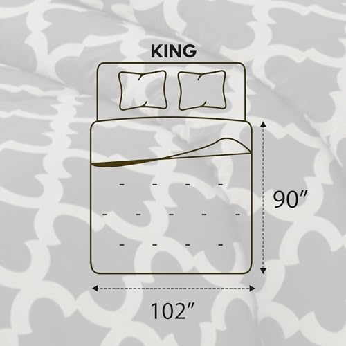 Utopia Bedding 3 Pc King Comforter Set, Printed Comforter - Image 2