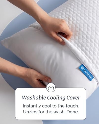 Adjustable Cooling Pillow Standard Size, Arrives Full, Customizable Fill - Image 5