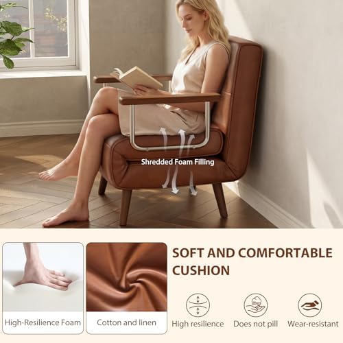 32-Inch Sleeper Chair Bed, 3-in-1 Convertible Sofa Bed, Chair Bed Sleeper - Image 4