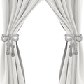 Apipi 4 Pcs Hand Woven Curtain Tiebacks by Apipi