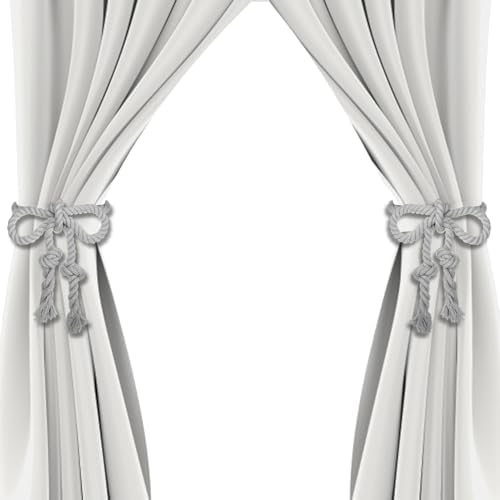Apipi 4 Pcs Hand Woven Curtain Tiebacks by Apipi