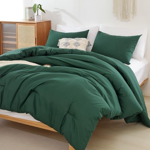 ROSGONIA King Size Comforter Set Emerald Green, All Season Blanket Lightweight - Image 5