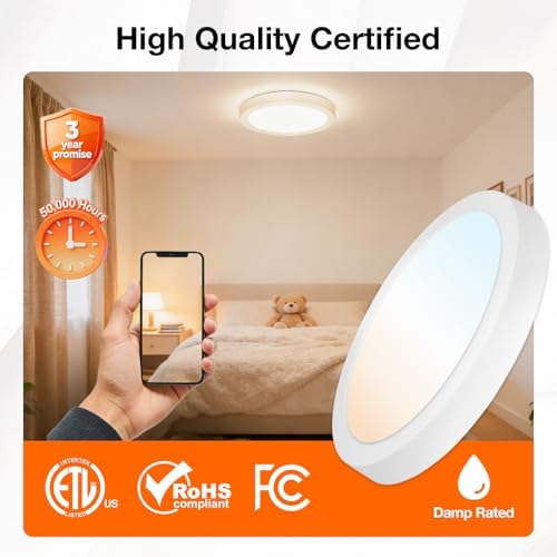 Sylvania 12" Flush Mount LED Fixture, 5 Color Select, 90 CRI, 1600 LMS - Image 3