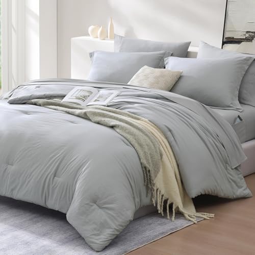 King Size Comforter Set- 7 Pieces Prewashed Bed in a Bag King Bedding Sets - Image 2