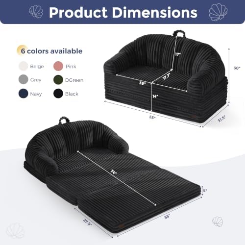MAXYOYO Folding Sofa Bed Chair, Sleeper Chair - Image 2