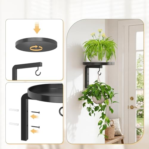 LASZOLA Plant Hanger Holder Window Shelf Wall Mounted Indoor - Image 5