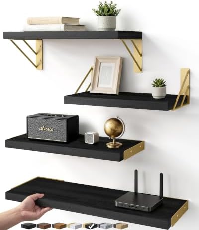BAYKA Floating Shelves for Bedroom Decor, Wall Shelves for Storage, Wall by Bayka