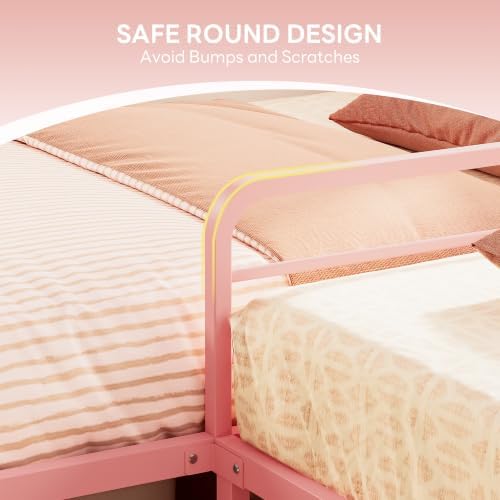 LIKIMIO L Shaped Twin Beds for 2, Double Twin Bed - Image 5