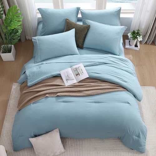 King Size Comforter Set- 7 Pieces Prewashed Bed in a Bag King Bedding Sets - Image 6