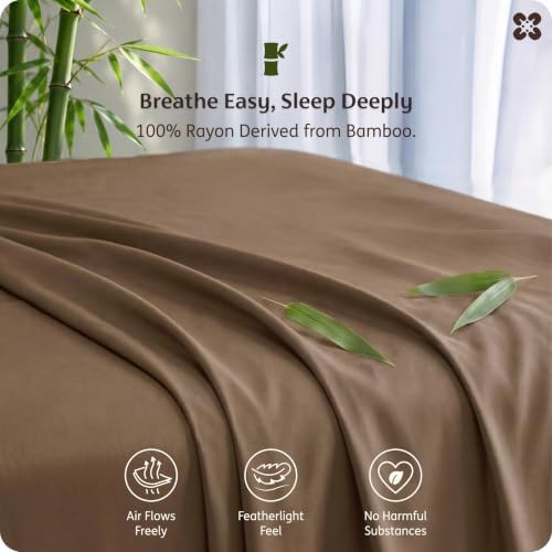 Bedsure PureWoven 100% Rayon Derived from Bamboo, Queen Sheets, 4 Pieces - Image 3
