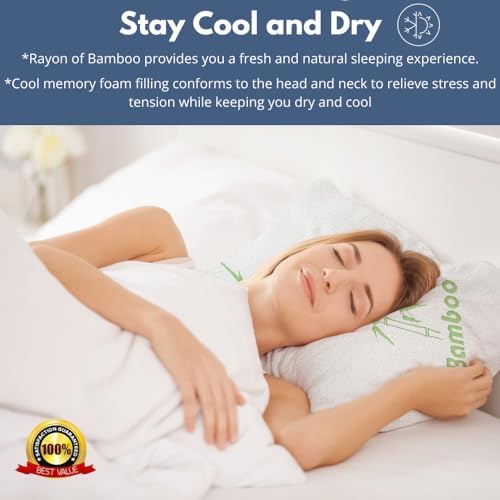 Rayon Derived from Bamboo Pillows Standard Size Set of 2 - Image 2