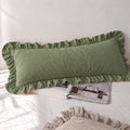 Shabby Chic Olive Green Body Pillow Cover by Merryword