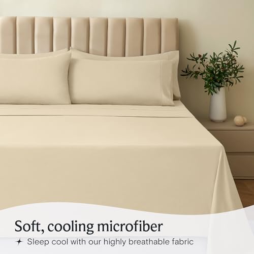Split King Sheets for Adjustable Bed, Soft Deep Pocket Bed Sheets Set - Image 3