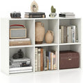 GIANTEX 6-Cube Bookcase, 3-Tier Cubby Bookshelf by Giantex