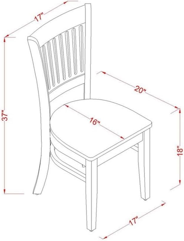 East West Furniture LGVA9-LWH-W 9 Piece Dining Table Set Includes a Rectangle Dining Room Table with Butterfly Leaf and 8 Wood Seat Chairs, 42x84 Inch, Linen White