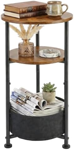 3-Tier Small Round Side Table by Zexvida