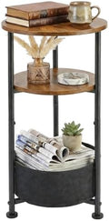 3-Tier Small Round Side Table by Zexvida