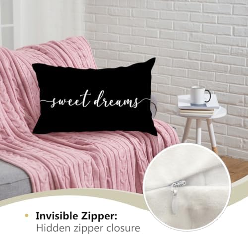 HONLUNG Black Decorative Pillow Covers, Decorative Pillows - Image 4