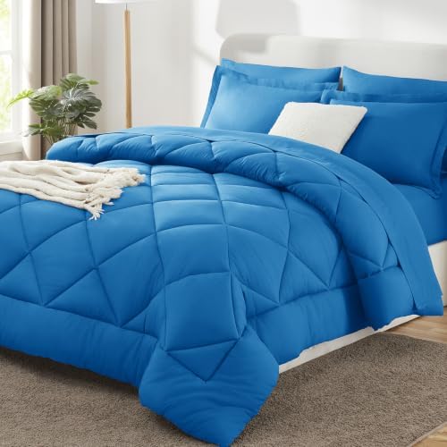 CozyLux King Comforter Set 102"x90" Royal Blue by CozyLux