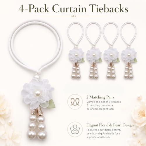 Adjustable Curtain Tiebacks， 4pcs Hand-Woven Rope - Image 6