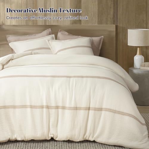PHF Muslin Comforter Set Queen Size, Cotton Shell - Image 6