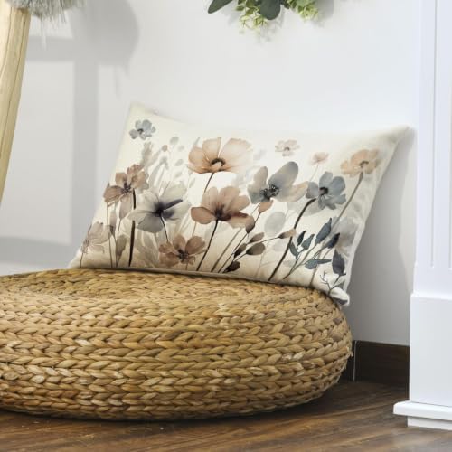 AVOIN colorlife Poppy Flowers Spring Fall Throw Pillow Cover 12x20 Inch - Image 4