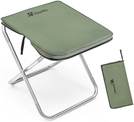 Folding Stool, 16in Tall Portable Camping Stool by Unknown