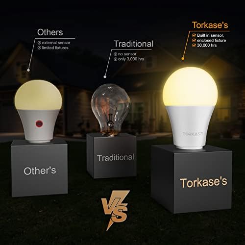 Outdoor Sensor Light Bulbs, E26 Dusk to Dawn Activated Security - Image 3