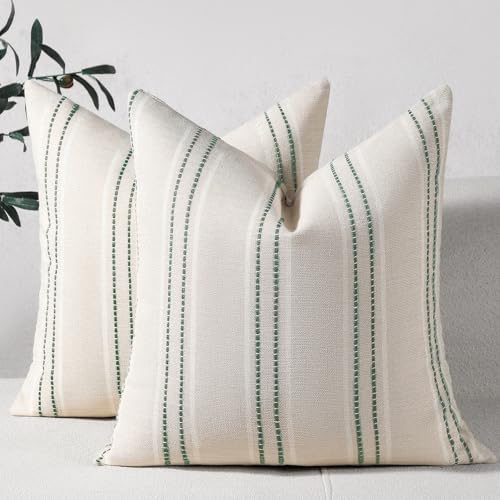 Hckot Spring Throw Pillow Covers 16x16 Set of 2 Green Pillow Covers by Hckot