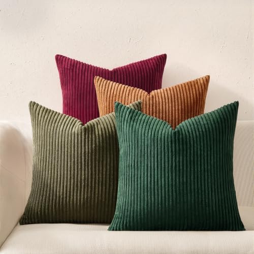 Topfinel Pack of 4 Velvet Pillow Covers 16x16 Couch Decorative Throw Pillows by Topfinel