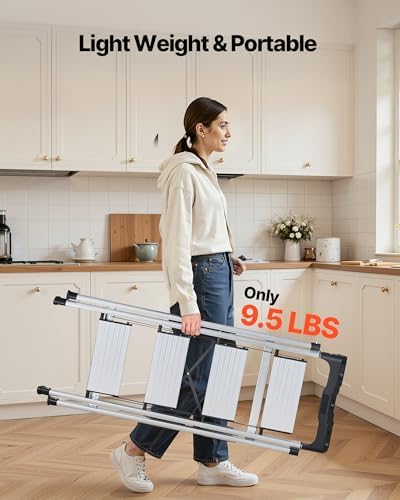 VEVOR 4 Step Ladder, Folding Step Stool - Image 6