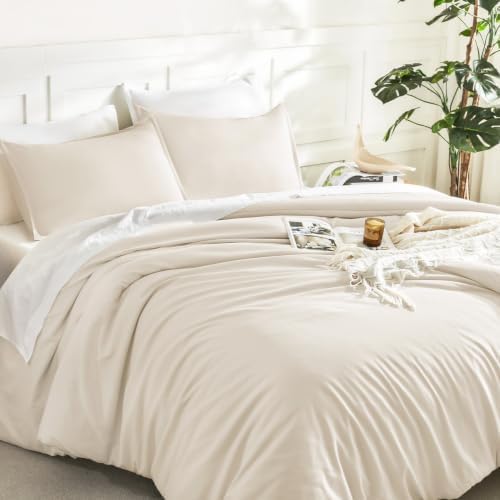 Litanika Comforter Full Size Beige, 3 Pieces Lightweight Solid Bed Set - Image 5