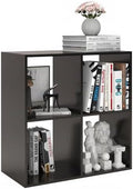 4 Cube Shelf with Anti-Tipping Kits + Reversible Open Back Bookcase by CTESNE