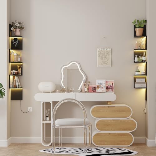 5-Tier Tall Corner Shelf with LED - Image 4