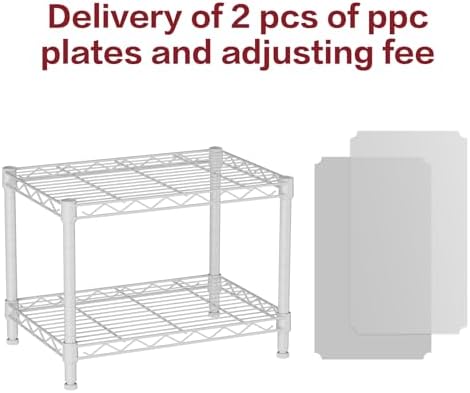 Small Wire 2 Shelves Pantry Metal Shelf Floor Organizer Under Desk - Image 4