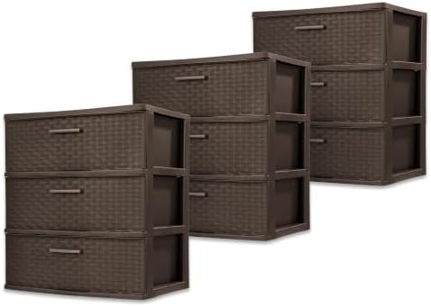 Sterilite Wide 3-Drawer Storage Unit by Sterilite