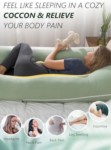 Pregnancy Pillows for Sleeping, Cooling Pregnancy Pillows, 60Inch Maternity - Image 5