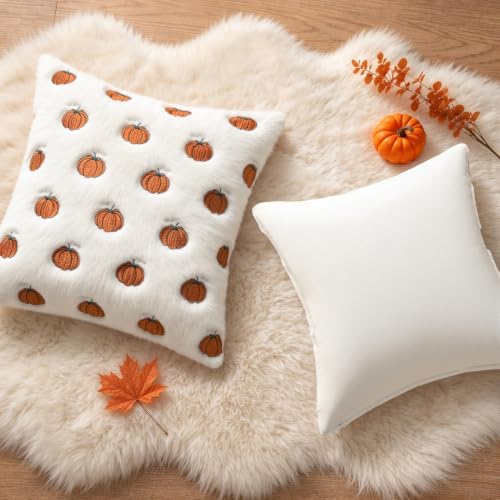 MIULEE Fall Pillow Covers 20x20 Dark Rust Pumpkin Fall Decor - Image 4