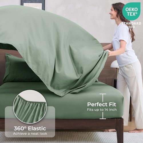 HEVUMYI 7-Piece Full Comforter Set, Sage Bed in a Bag - Image 5