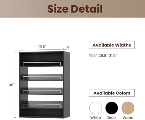 ROOMTEC 19.5" Shoe Shelf Short Tower Closet Unit, Modular Closet System - Image 2