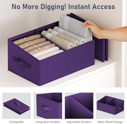 DIMJ Large Closet Shelf Organizer Bins 6 Packs - Image 4