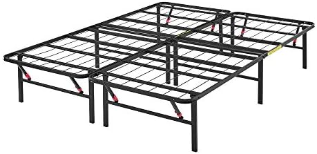 Amazon Basics Bed Frame with Storage, Foldable Metal Platform, Sturdy Steel by AmazonBasics